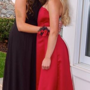 Long red formal dress